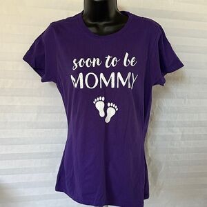 Port & Co Women’s Purple Short Sleeve Tee Size Medium Casual Basic T-Shirt Top